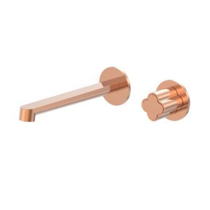 LJIA Modern Single Handle Concealed Wall Mounted Basin Mixer, Solid Brass Hot & Cold Water Bathroom Sink Faucet with Concealed Rough-in Valve