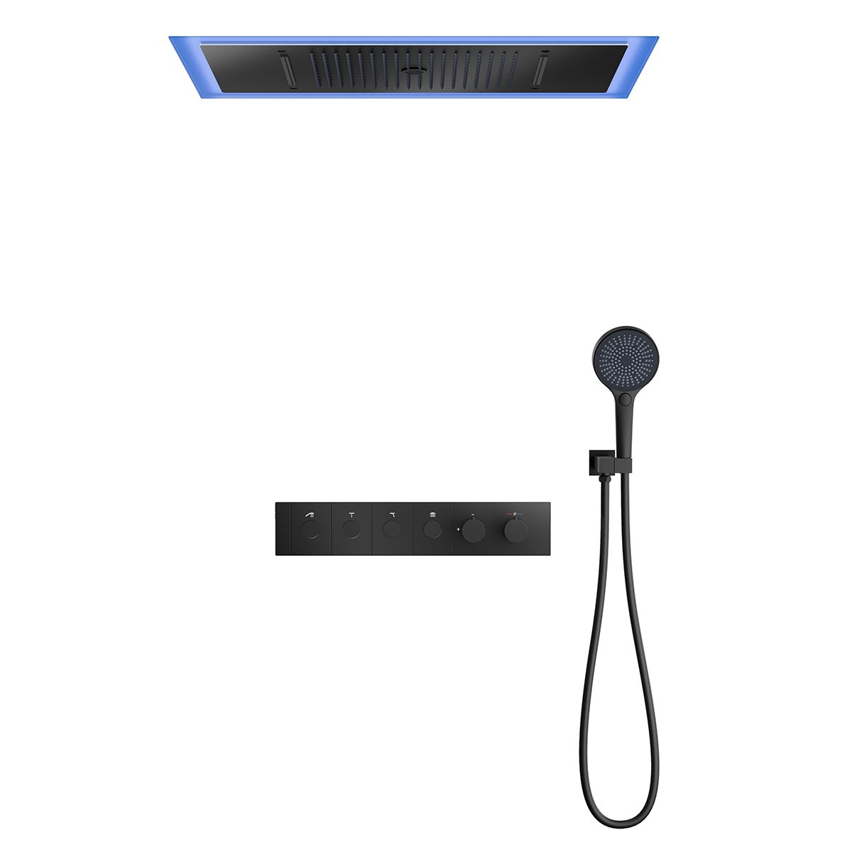 Shower Systems,4-functions Concealed Shower set,Thermostatic Shower Mixer - 图片 2