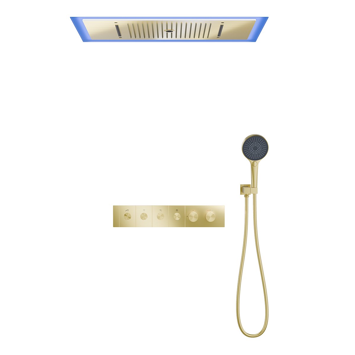 Shower Systems,4-functions Concealed Shower set,Thermostatic Shower Mixer - 图片 3