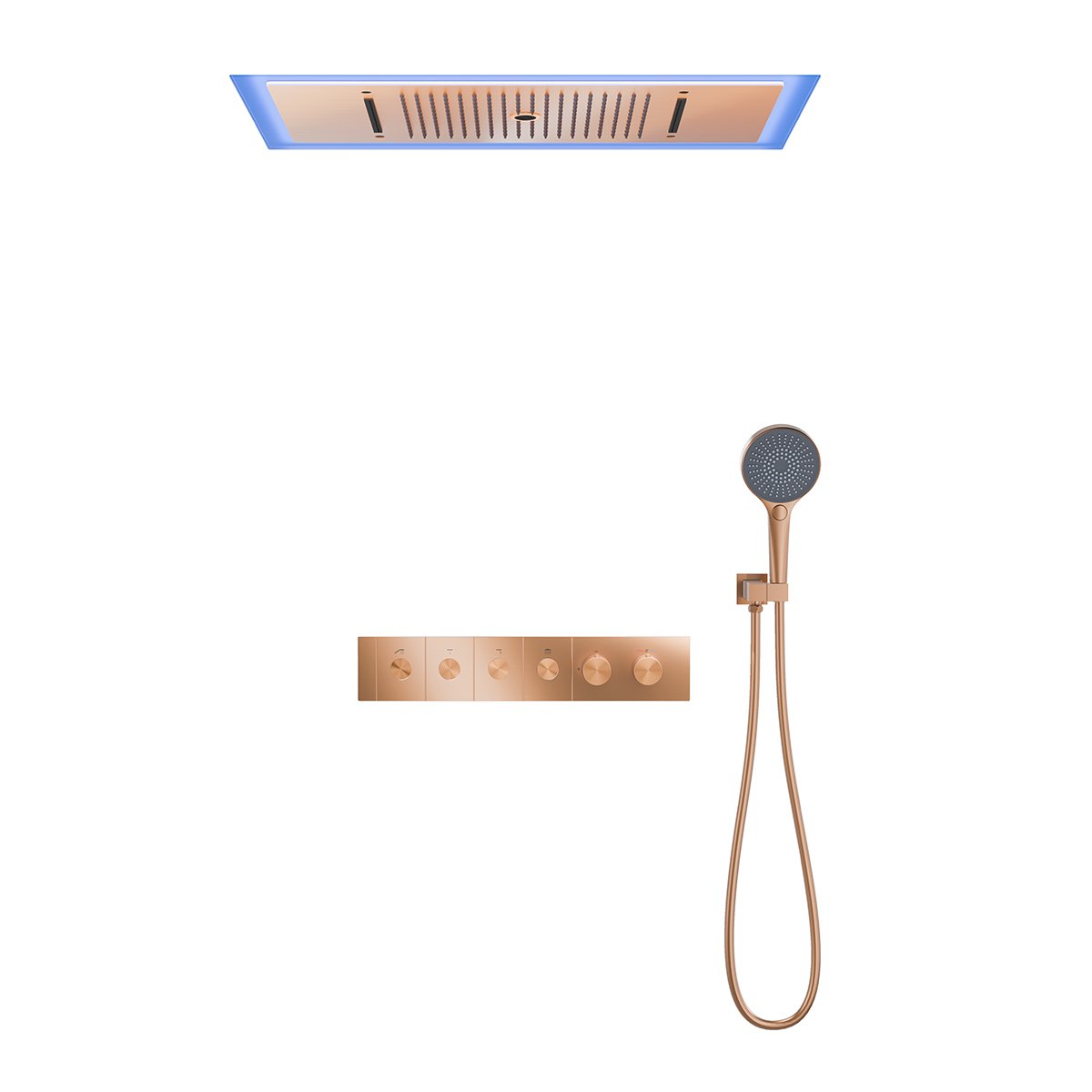 Shower Systems,4-functions Concealed Shower set,Thermostatic Shower Mixer - 图片 4